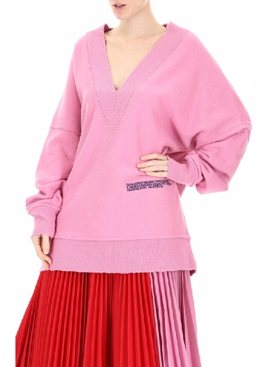 Shop Calvin Klein Oversized Sweatshirt In Dark Anemone (pink)
