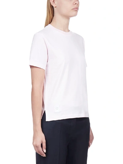 Shop Thom Browne Short Sleeve T-shirt In Lt Pink