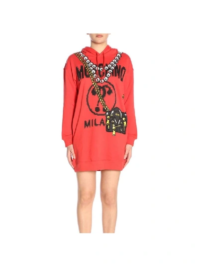 Shop Moschino Print In Red