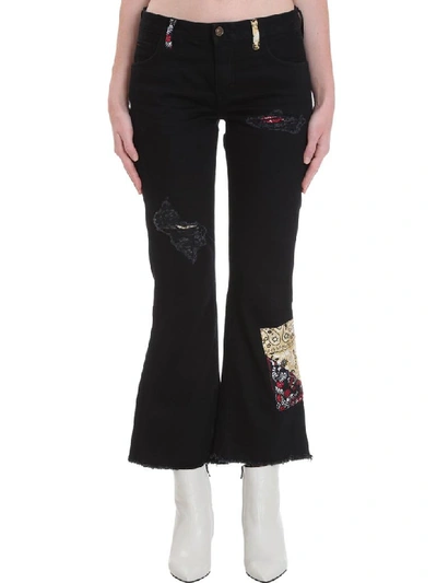 Shop Alanui Jeans In Black Denim