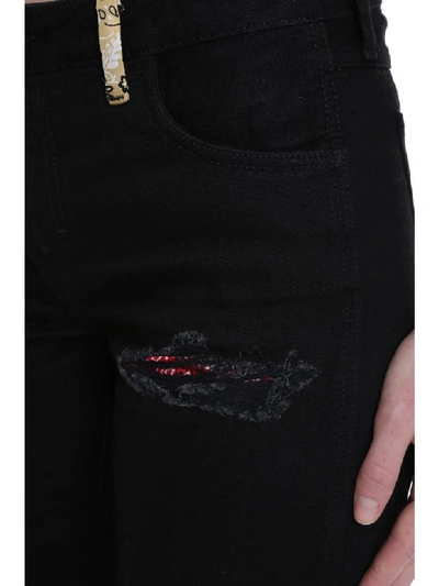 Shop Alanui Jeans In Black Denim