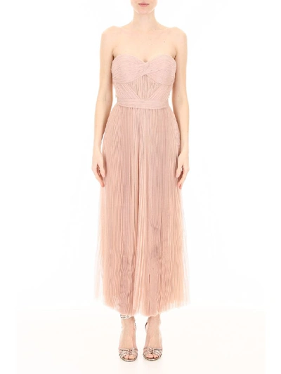 Shop Maria Lucia Hohan Tulle Tamia Dress In Nude (pink)