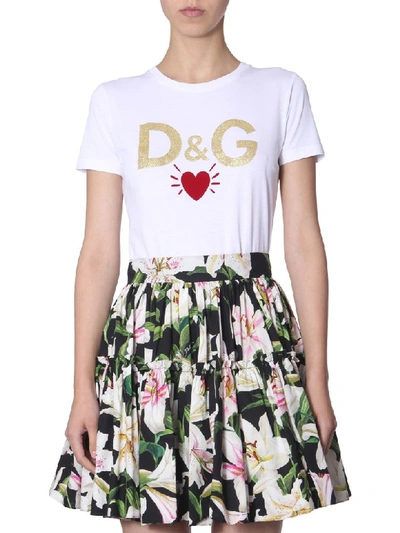 Shop Dolce & Gabbana Cotton Jersey T-shirt In Bianco