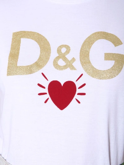 Shop Dolce & Gabbana Cotton Jersey T-shirt In Bianco
