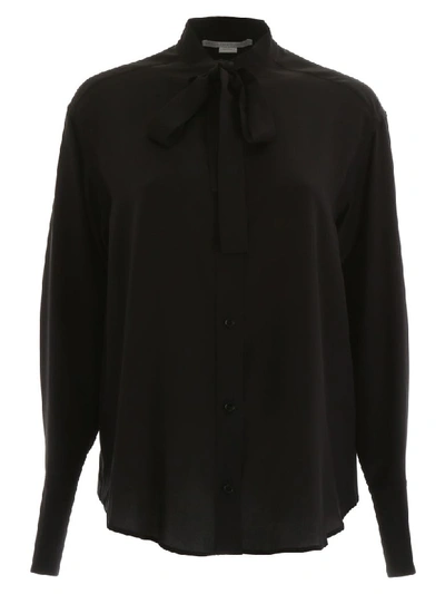 Shop Stella Mccartney Bow Shirt In Black (black)