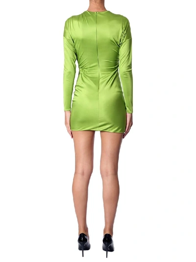Shop Versace Stretch Dress In Verde