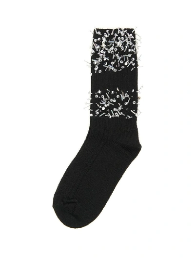 Shop Alanui Hoarfrost Socks In Black (black)