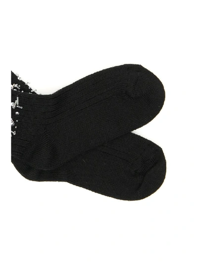 Shop Alanui Hoarfrost Socks In Black (black)