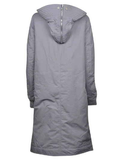 Shop Drkshdw Long Hooded Parka In Grey