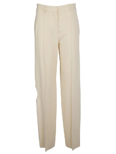 Shop Victoria Beckham Straight Leg Trousers In Milk