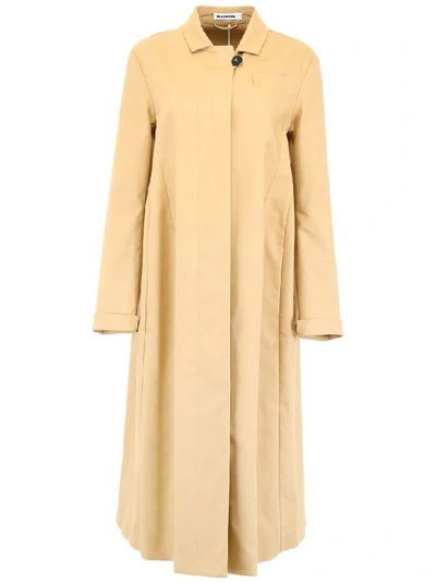 Shop Jil Sander Deconstructed Coat In Medium Beige (beige)