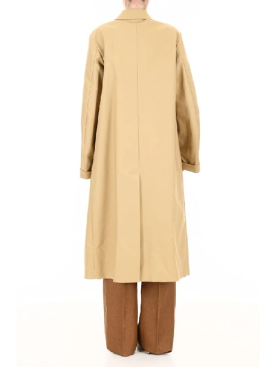 Shop Jil Sander Deconstructed Coat In Medium Beige (beige)