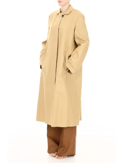 Shop Jil Sander Deconstructed Coat In Medium Beige (beige)