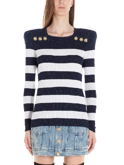 Shop Balmain Sweater In Multicolor