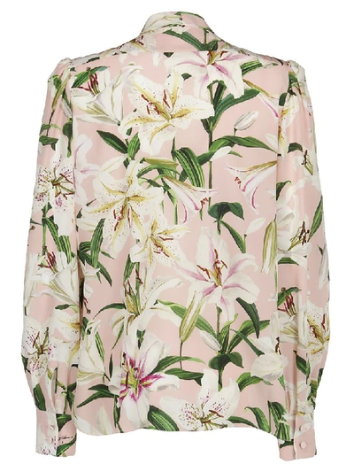 Shop Dolce & Gabbana Shirt In Gigli Fdo Rosa