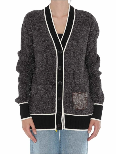Shop Off-white Metal Cardigan In Silver