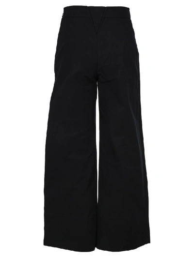 Shop Chloé Chloe Hhigh-rise Wide Leg Trousers In Abyss Blue