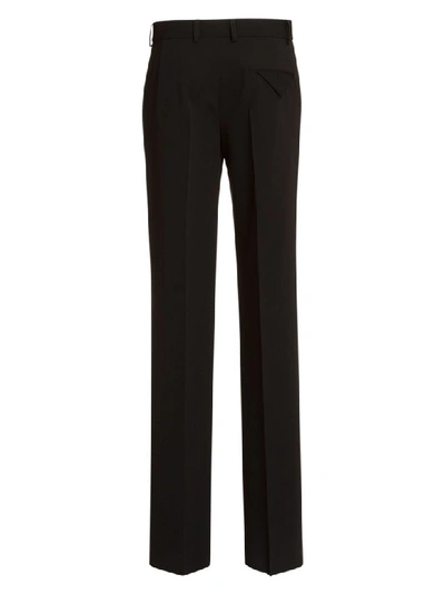 Shop Bottega Veneta Wool Pants In Black In Nero