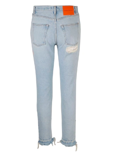 Shop Heron Preston Distressed Jeans In Blue