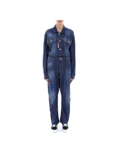 Shop Dsquared2 Jumpsuit In Blue