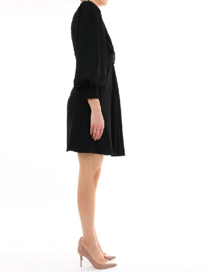 Shop Celine Wrap Dress Black