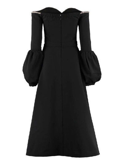 Shop Self-portrait Off The Shoulder Dress In Black