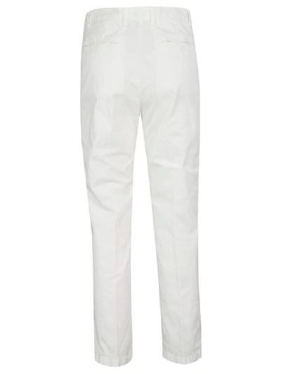 Shop Aspesi Cropped Slim-fit Trousers In White