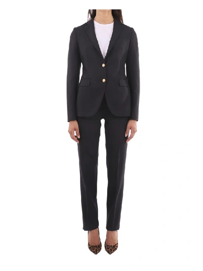 Shop Tagliatore Black Two-piece Suit