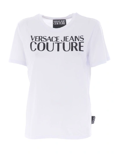 Shop Versace Jeans Couture Short Sleeve T-shirt In Bianco