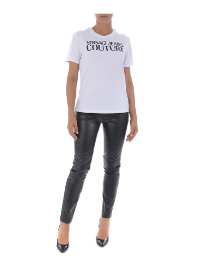 Shop Versace Jeans Couture Short Sleeve T-shirt In Bianco