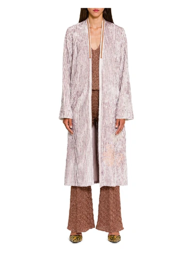 Shop Forte Forte Draped Cardi-coat In Lilac