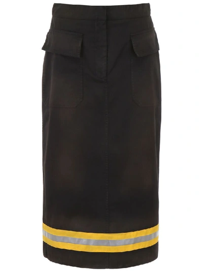 Shop Calvin Klein Fireman Skirt In Nero (black)