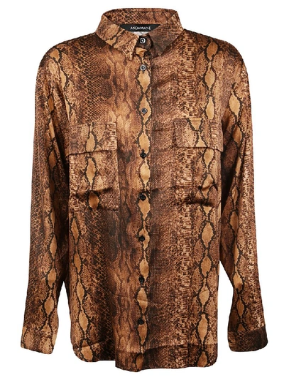 Shop Andamane Camicia Bridget In Snake Marrone