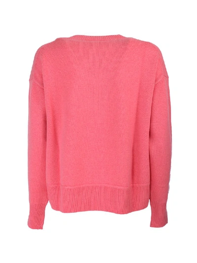 Shop Moncler Wool And Cashmere Pullover In Rosa