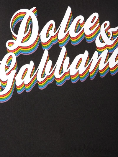 Shop Dolce & Gabbana Logo Print Top In Nero