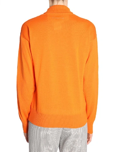 Shop Mm6 Maison Margiela Turtleneck Jumper In Arancione