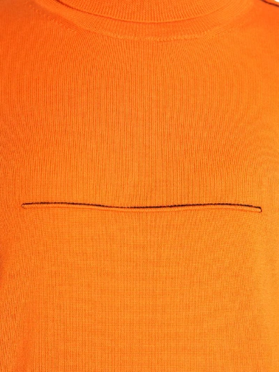 Shop Mm6 Maison Margiela Turtleneck Jumper In Arancione