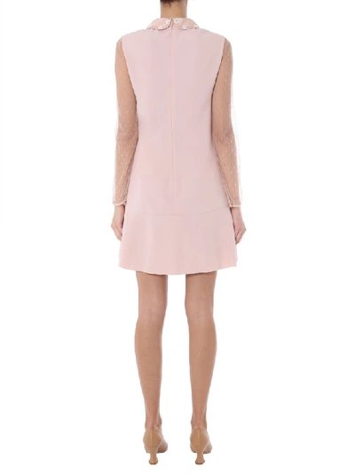 Shop Red Valentino Short Dress In Nude