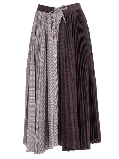 Shop Jejia Pleated Skirt In Brown