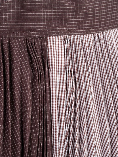 Shop Jejia Pleated Skirt In Brown