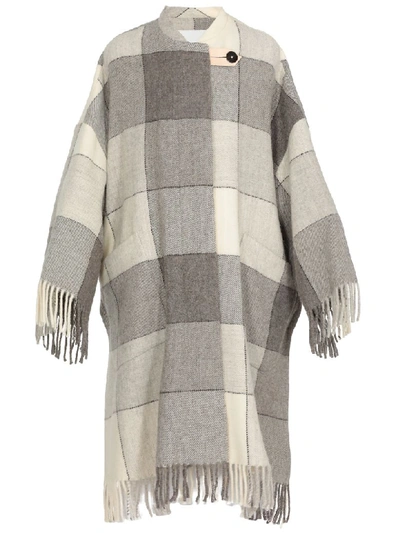 Shop Jil Sander Wool Overcoat In Open Grey