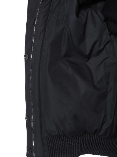 Shop Off-white Hooded Down Jacket In Nero