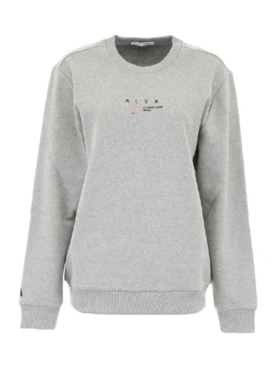 Shop Alyx Sweatshirt With Print In Grey Melange (grey)