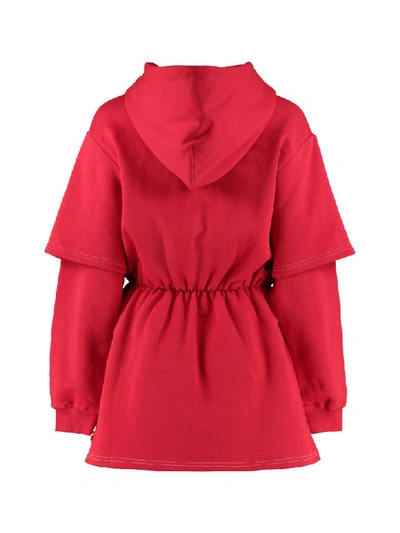 Shop Gcds Jersey Mini Dress In Red