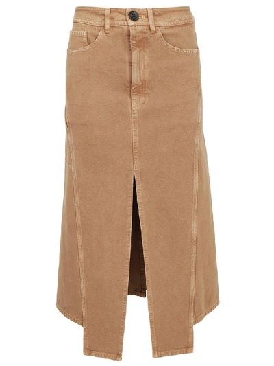 Shop Lanvin Skirt In Camel