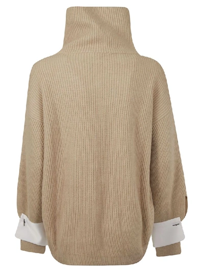 Shop Brunello Cucinelli High-neck Sweater In Natural