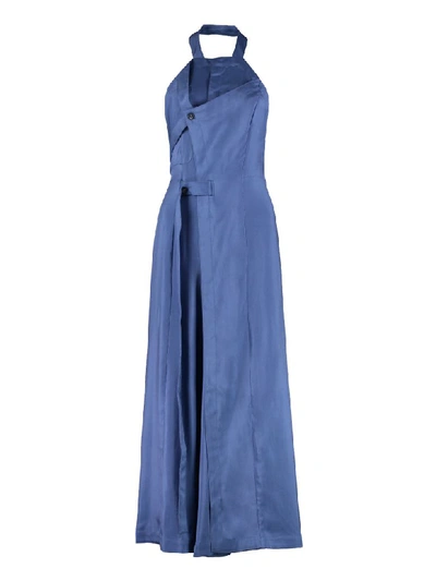 Shop Jacquemus Marco Asymmetric Dress In Blue