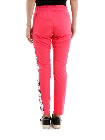 Shop Chiara Ferragni Logomania Trousers In Pink Fluo (pink)