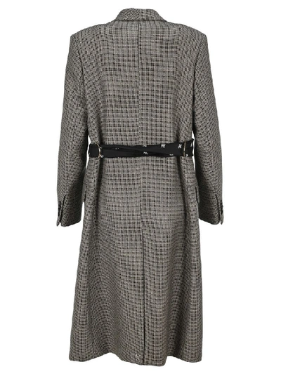 Shop Fendi Double Breasted Coat In Check