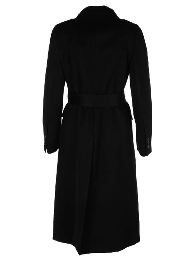 Shop Prada Cashmere Coat In Black
